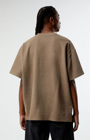 Oversized Jacquard Knit T-Shirt image number 4