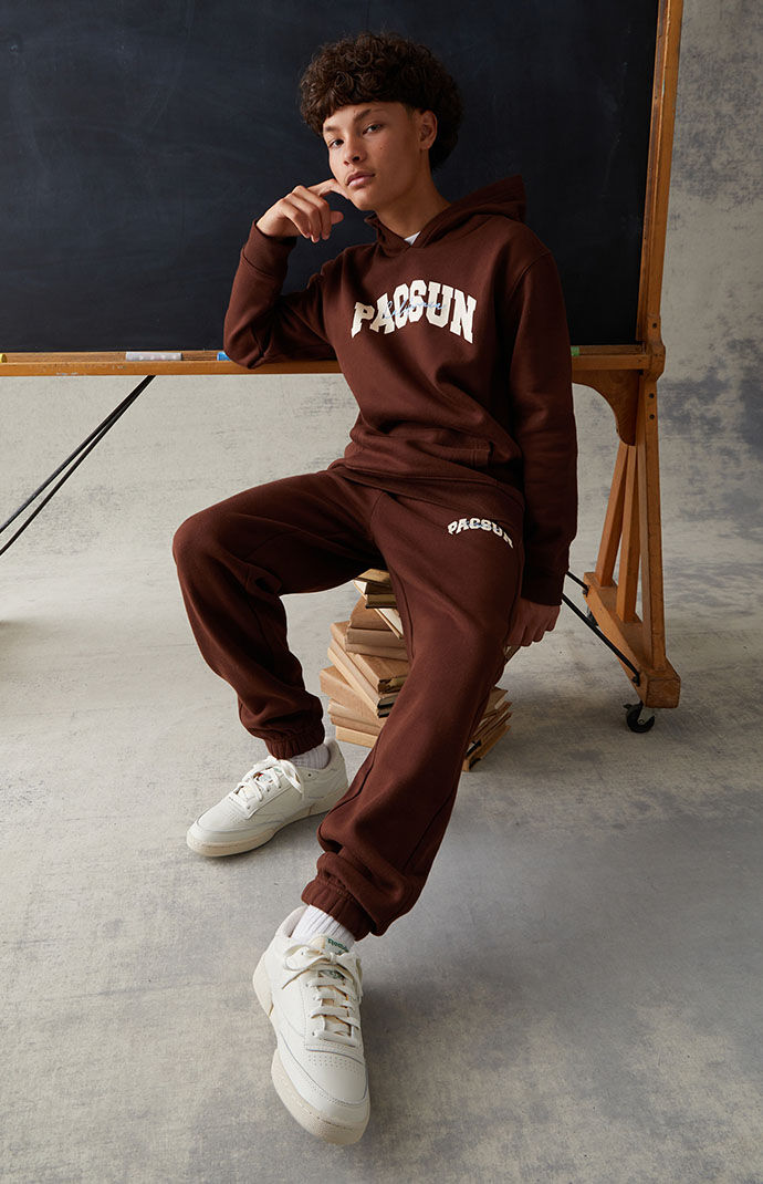Brown sweatpants clearance for men