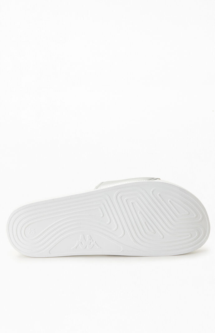 White & Silver 222 Banda Adam 9 Slide Sandals