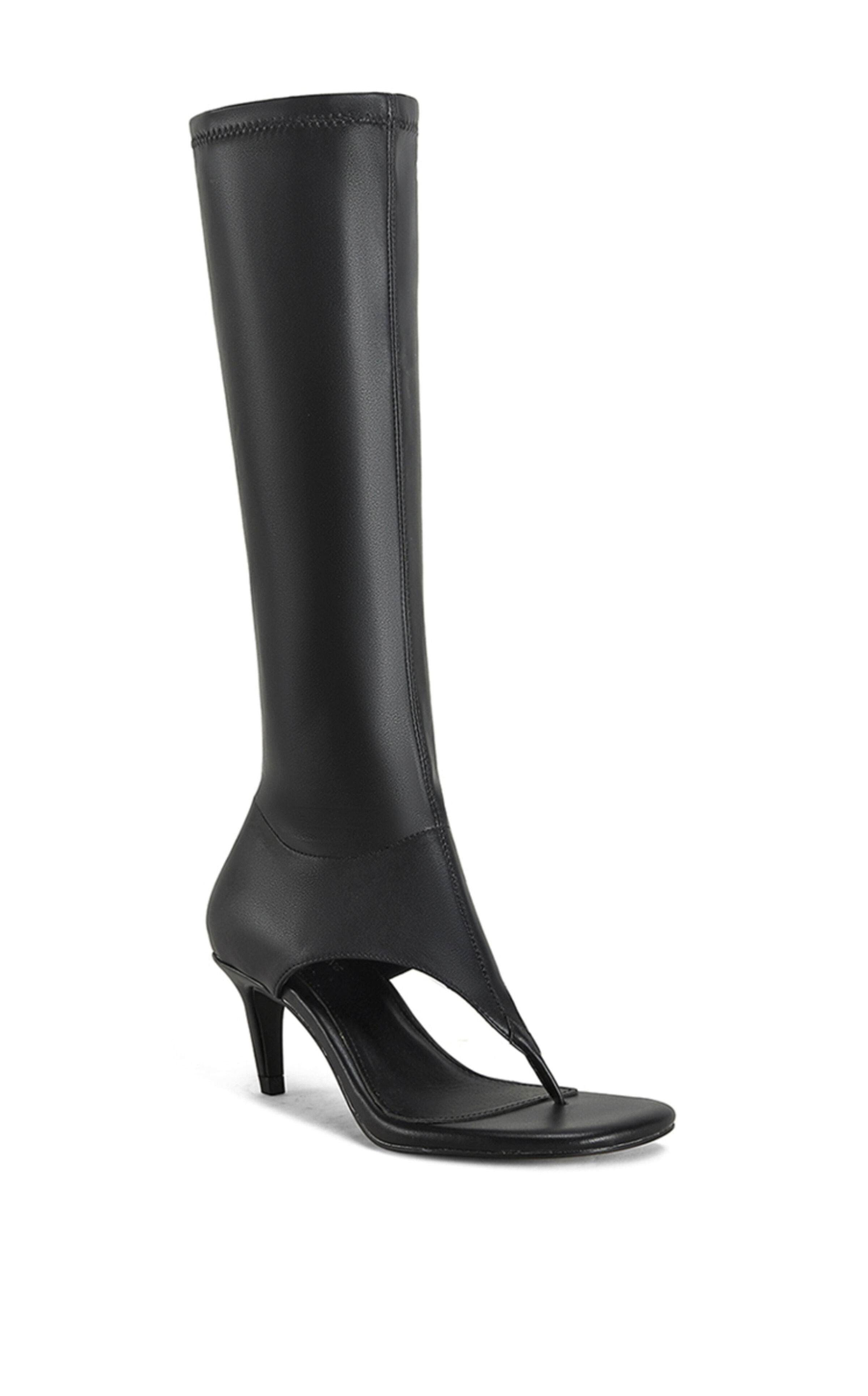 AZALEA WANG Women's Black Cecile Stiletto Heels