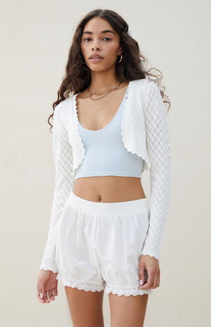 Sara Pointelle Cardigan image number 1