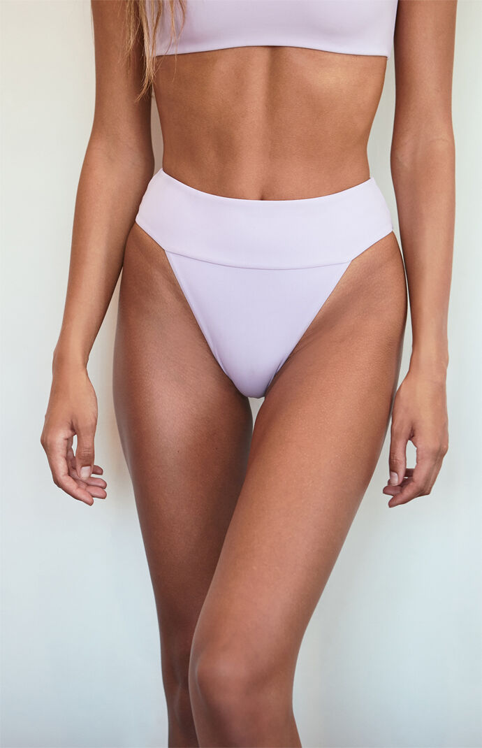 purple high waisted bikini