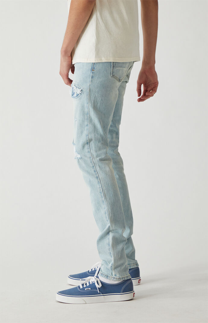 Light Ripped Stacked Skinny Jeans