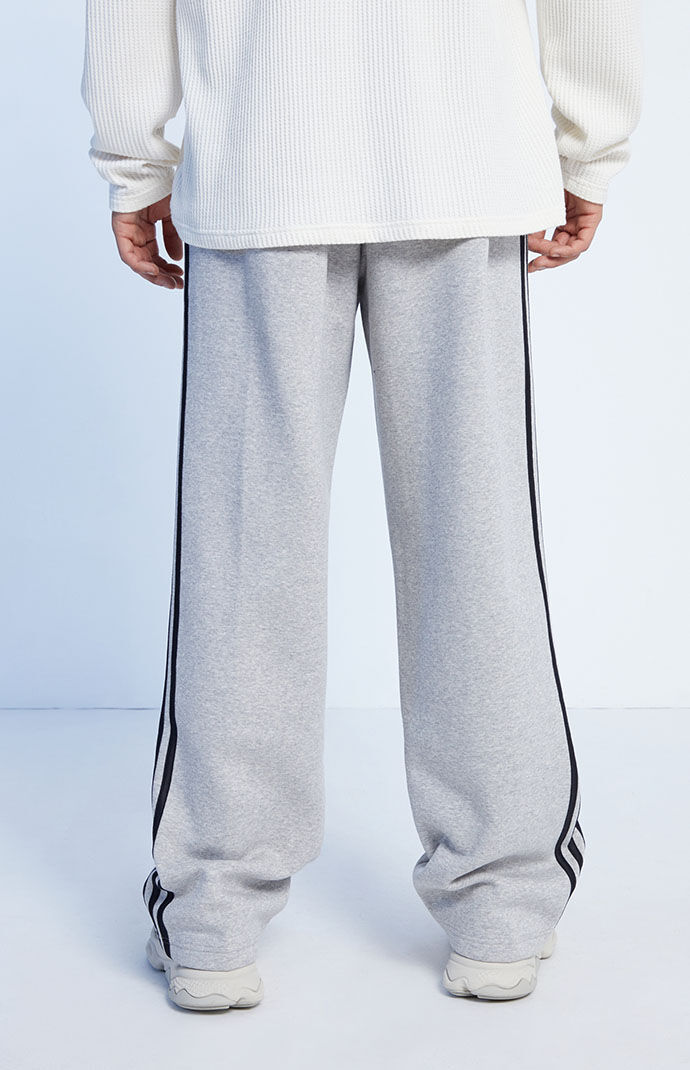 Adidas women's essentials cotton fleece 2024 3 stripe open hem pants