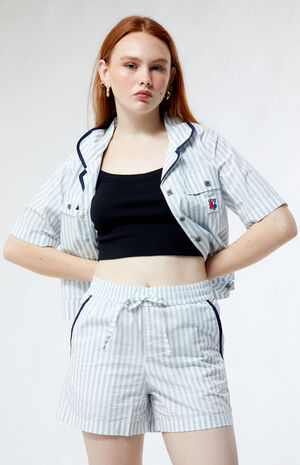 Serena Striped Utility Shorts image number 1