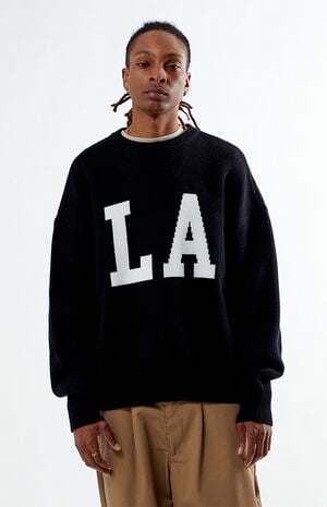 Black Los Angeles Crew Neck Sweater