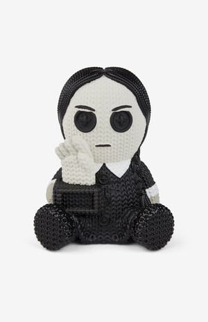 The Addams Family Wednesday Addams With Thing Glow In The Dark 101 Knit Series Vinyl Figure image number 1