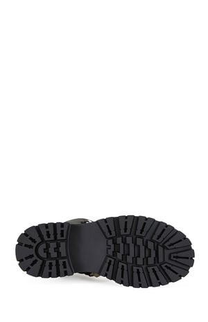 Women's Black Arjun Faux Leather Combat Boots image number 4