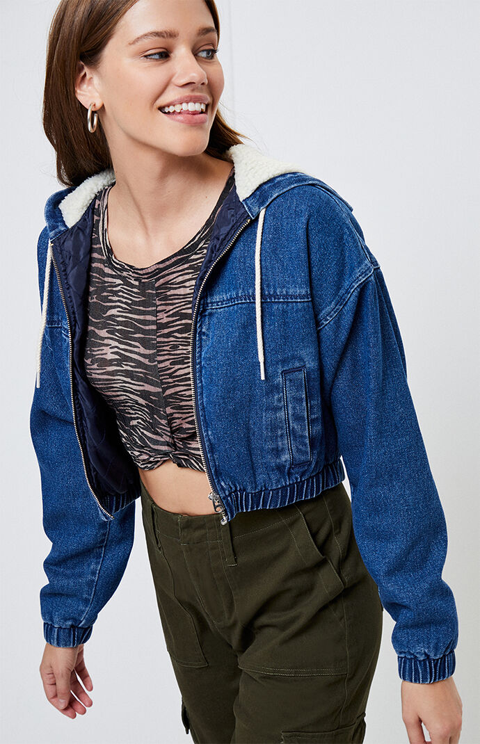 pacsun denim bomber jacket