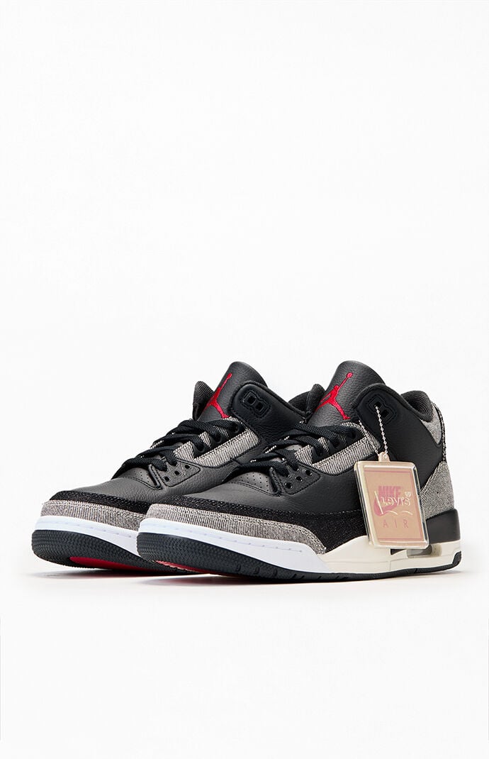 Air Jordan 3 x Levi's Retro Black Denim Shoes