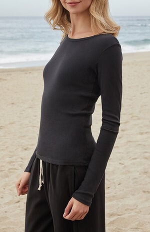 Black Leah Long Sleeve Top image number 2