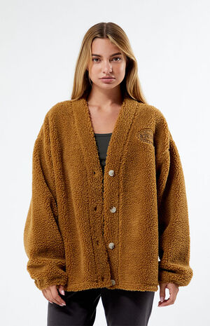Pacific Sunwear Emblem Sherpa Boyfriend Cardigan image number 2
