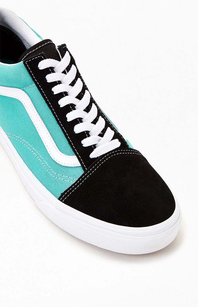 Teal and black vans discount