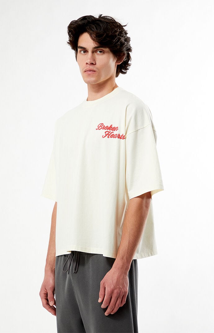 Pacsun Dead Hearts Club Cropped Boxy T-Shirt