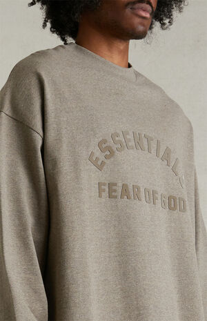 Heather Grey Heavy Long Sleeve T-Shirt image number 5