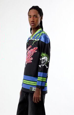 Black & Green Diluted Hockey Jersey image number 3
