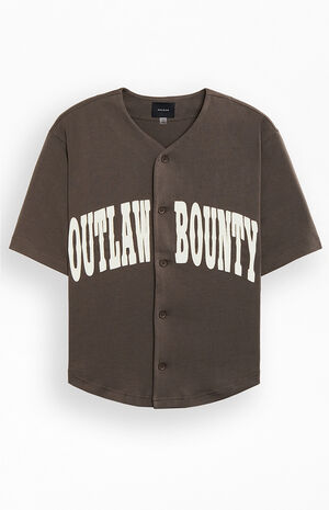 Brown Outlaw Bounty Baseball Jersey image number 1