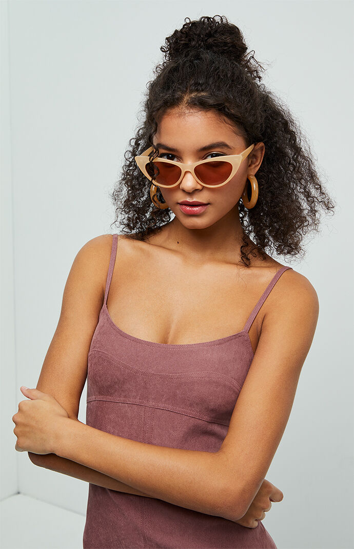 Cream Cat Eye Sunglasses
