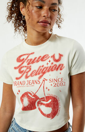 Vintage Cherry Cap Sleeve T-Shirt image number 2