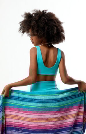 Teal Tank & High Waisted Bikini Set image number 3