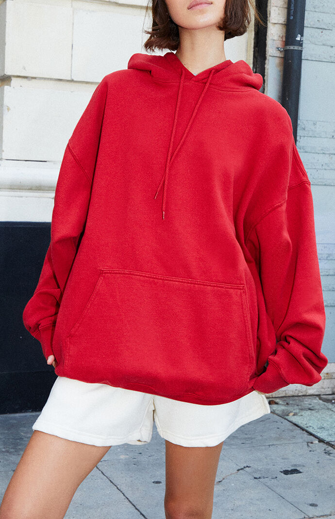 John Galt Red Christy Oversized Hoodie PacSun