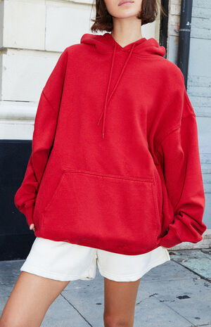 Red Christy Oversized Hoodie image number 1