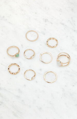 9 Pack Gem Rings image number 2