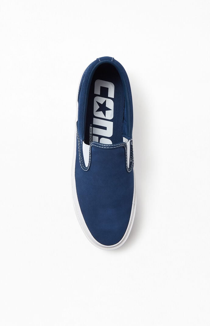Navy One Star Slip-On Shoes