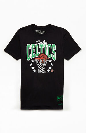 Mitchell & Ness Boston Celtics Retro T Shirt NBA Basketball Grey