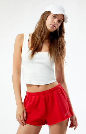 Red Pacific Sunwear Flow Sweat Shorts image number 1