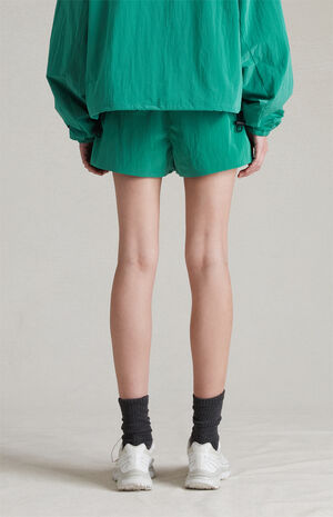 Women's Mint Leaf Crinkle Nylon Running Shorts image number 5