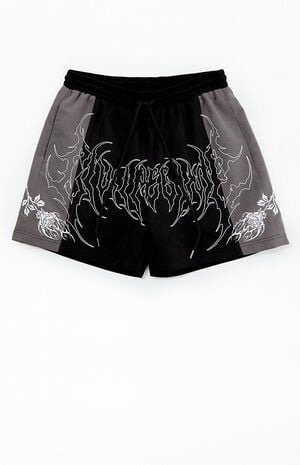 Black Duality Suede Shorts
