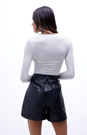 Lita Vegan Leather Shorts Lita Vegan Leather Shorts image number null