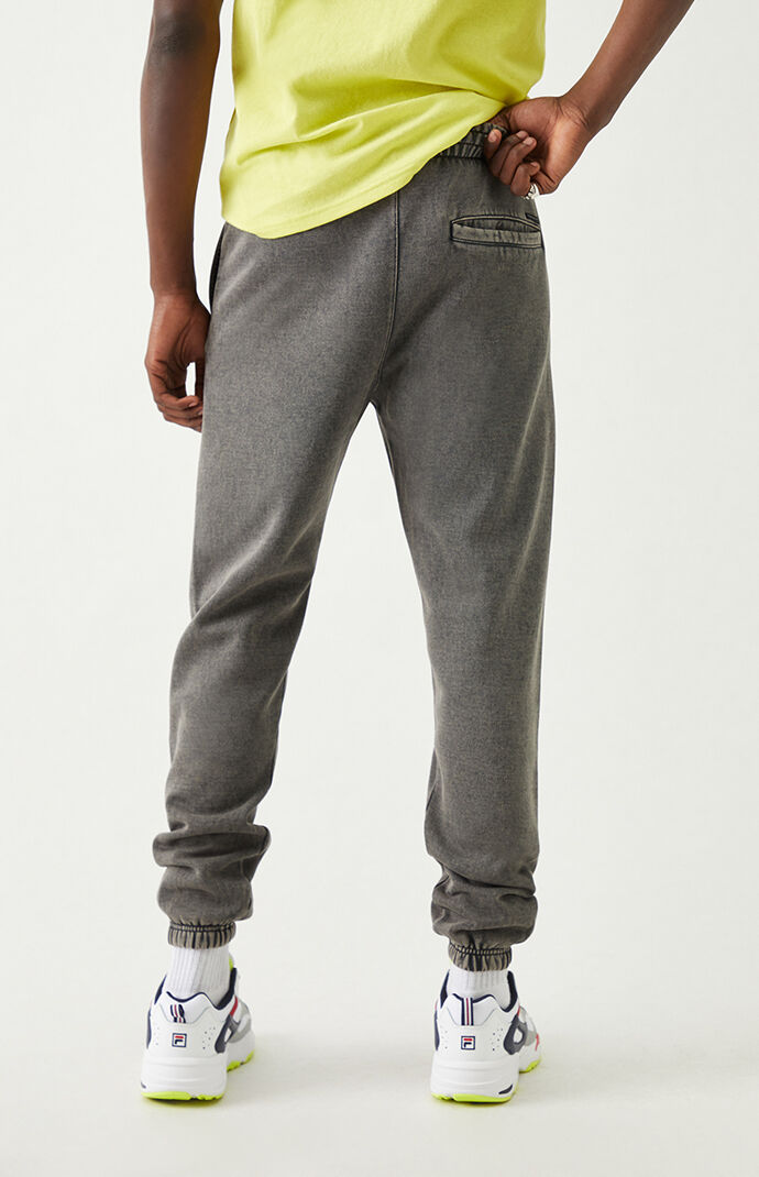 Washed Black Fleece Sweatpants
