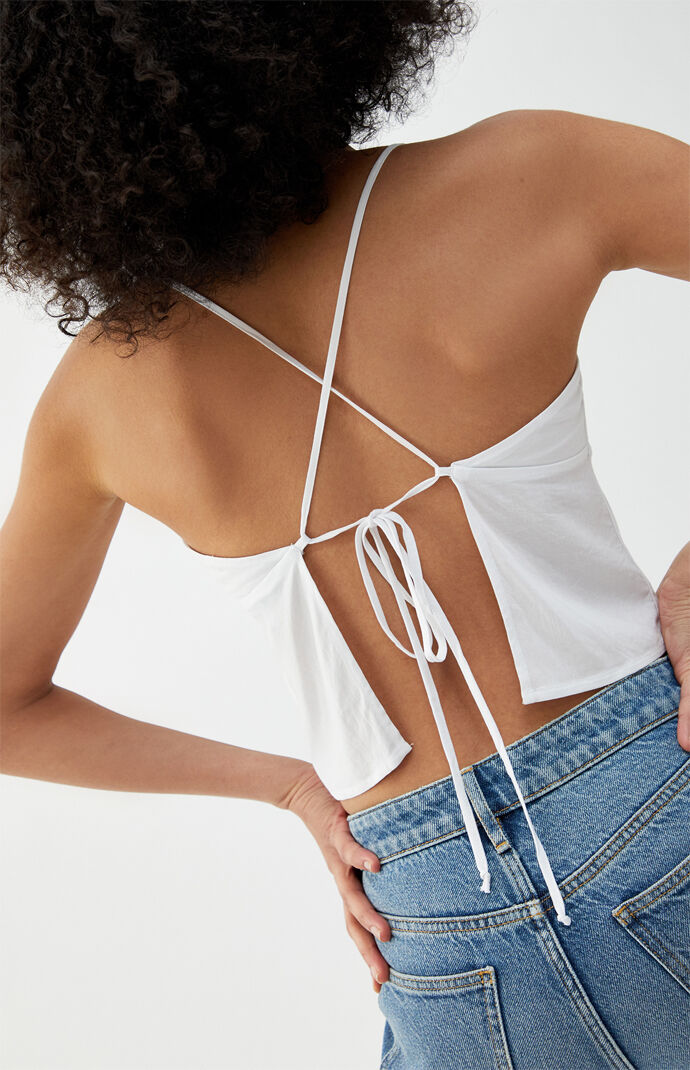 Lace-Up Back Cami Top