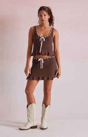 Lilliana Tie Crochet Tank Top image number 6