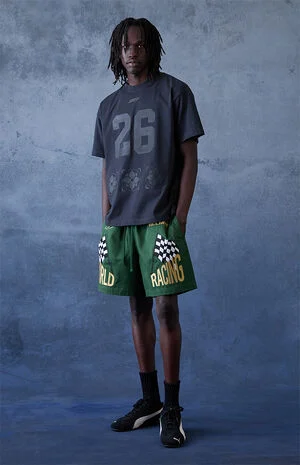 x Pacsun World Racing Poplin Shorts image number 1