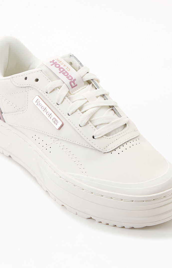 Reebok Women's Pink Club C Double Geo Sneakers | PacSun