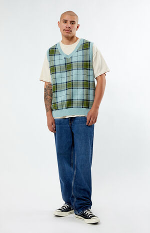 Almondwood Plaid Sweater Vest image number 4