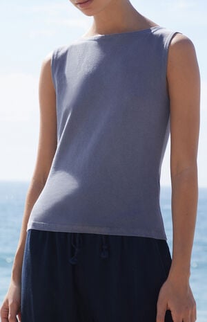 Washed Navy Kathleen Top image number 2