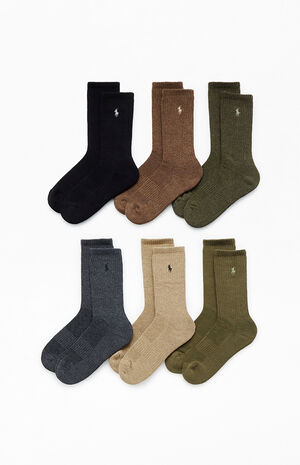 6 Pack Casual Crew Socks image number 1