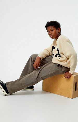 Stretch Green Porter Baggy Cargo Pants image number 1