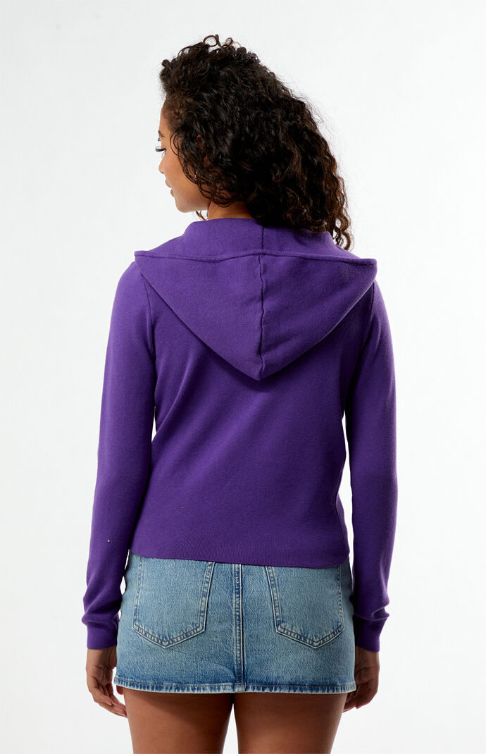 HYPE & VICE LSU Tigers Ribbed Zip Up Hoodie