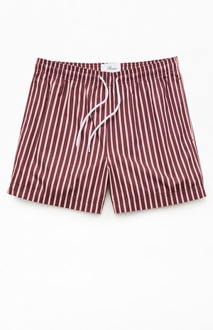 Cherry Striped 4.5" Swim Trunks image number 1