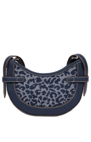 Blake Leopard Denim Belted Hobo Bag image number 4