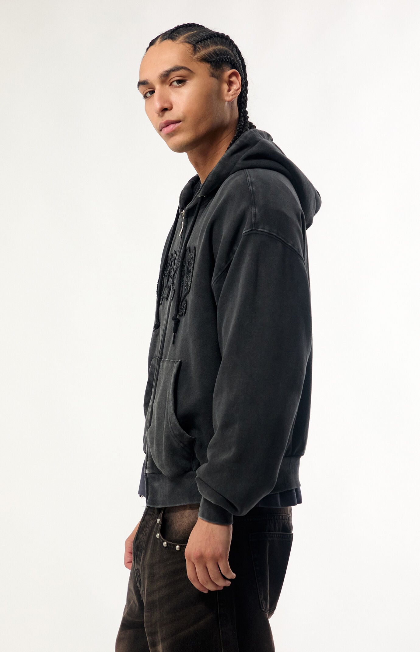 Obey Gothic Zip Up Hoodie