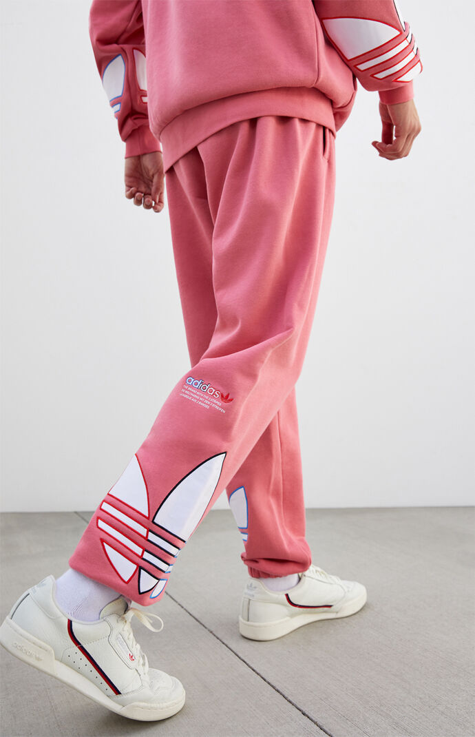 Pink Tricolor Trefoil Sweatpants