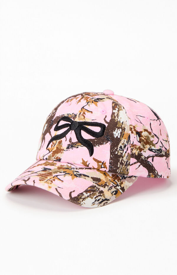 Pacsun Pink Camo Bow Dad Hat | Pacsun display picture 1