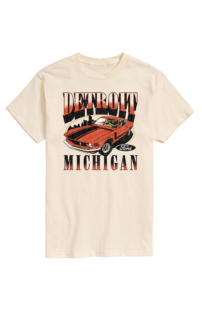 Hybrid Apparel Ford Vintage Mustang Detroit Michigan T-Shirt