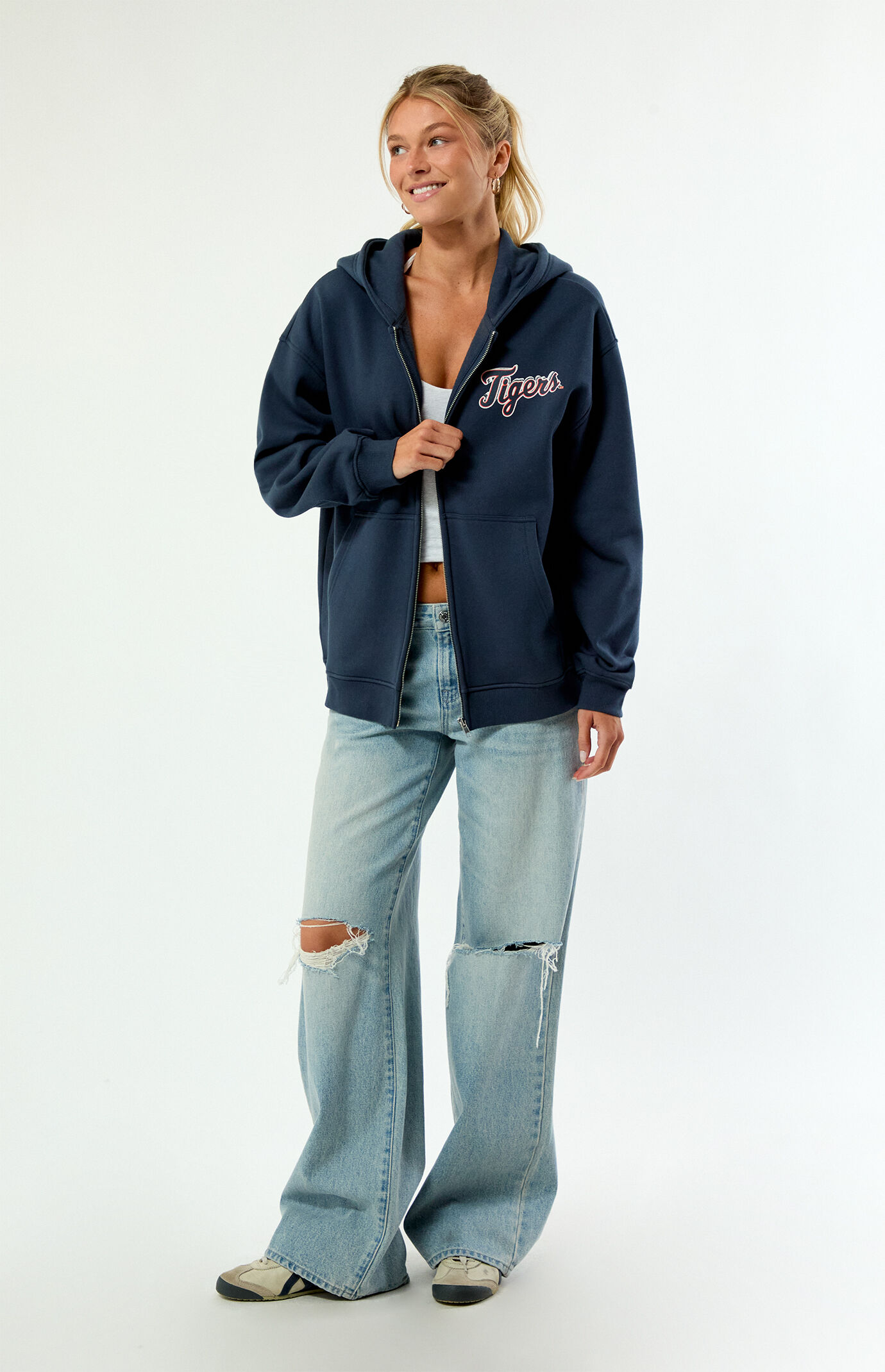 WILD COLLECTIVE x MLB Detroit Tigers Zip Up Hoodie